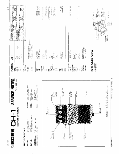 Boss CH1 CH1 chorus service manual